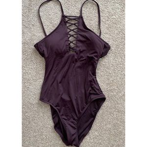 One piece bathing suit.